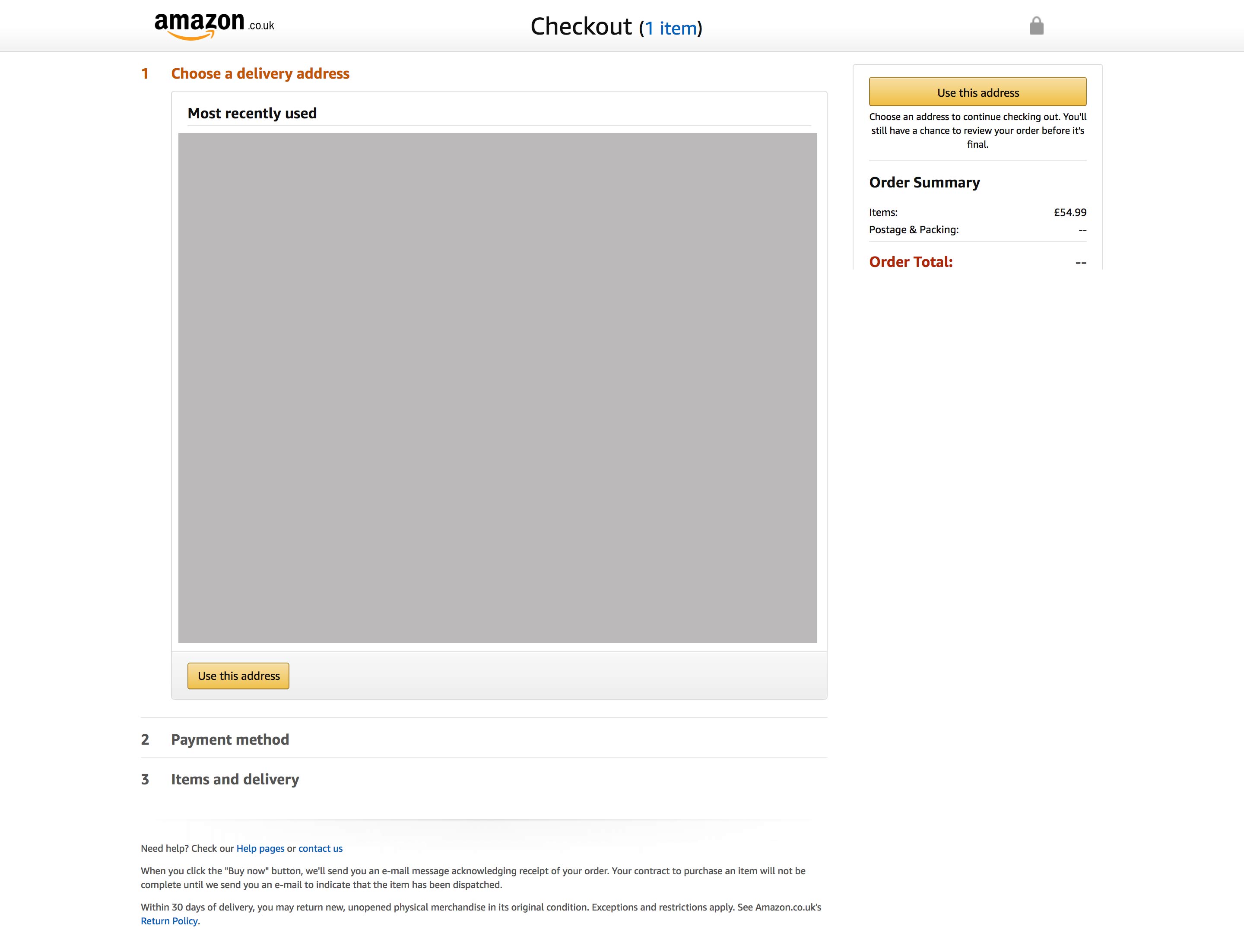 Amazon nested checkout