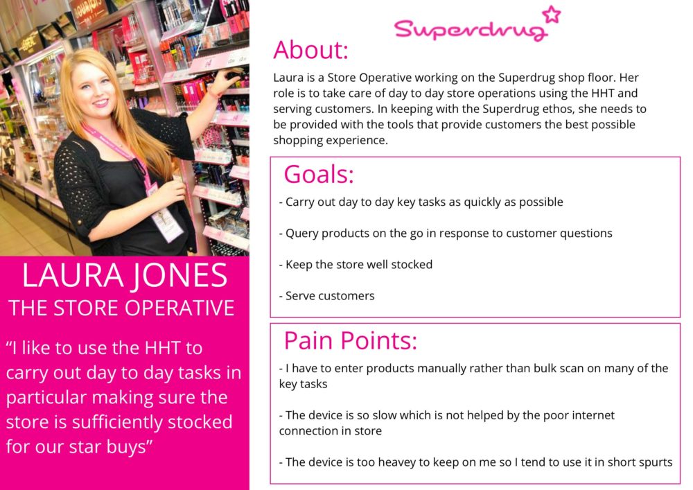 superdrug hht ux persona